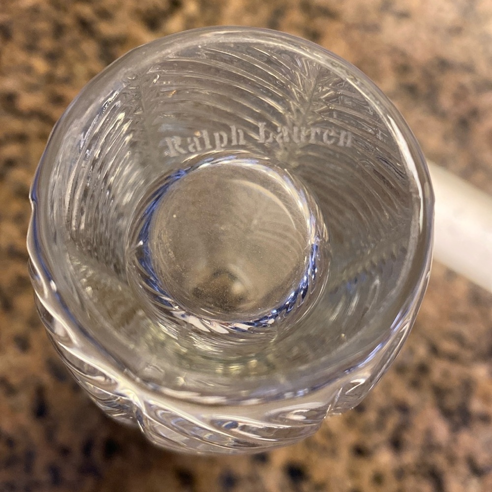 Vintage Herringbone Crystal Bud Vase by Ralph Lauren - Picture 2 of 7
